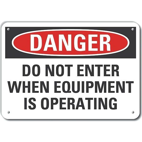 Lyle Decal, Danger Do Not Enter, Plastic, 10x7", LCU4-0584-NP_10X7 - LCU4-0584-NP_10X7