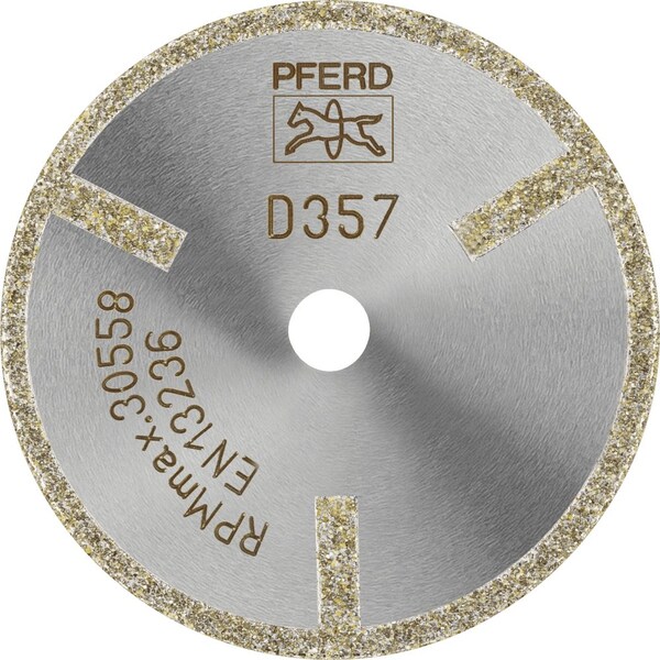 Pferd PFERD Diamond Cut-Off Wheel, 2in x 1/16in x 3/8in, Very Coarse Grit D357 - 54003