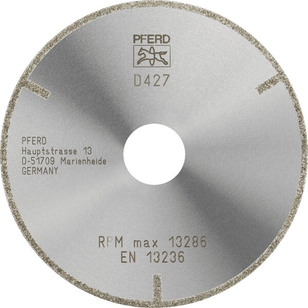 Pferd PFERD Diamond Cut-Off Wheel, 4-1/2in x 1/16in x 7/8in, Very Coarse Grit D427 - 54006