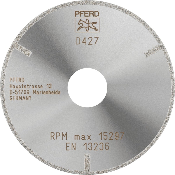 Pferd PFERD Diamond Cut-Off Wheel, 4in x 1/16in x 7/8in, Very Coarse Grit D427 - 54005