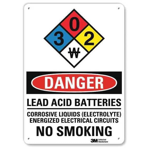 Lyle Plastic Danger Sign, 4 Holes, 7"x10", U3-2083-NP_7X10 - U3-2083-NP_7X10