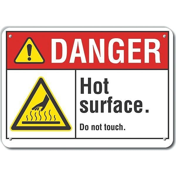Lyle Danger Sign, 10 in H, 14 in W, Aluminum, Horizontal Rectangle, English, LCU4-0027-RA_14X10 - LCU4-0027-RA_14X10