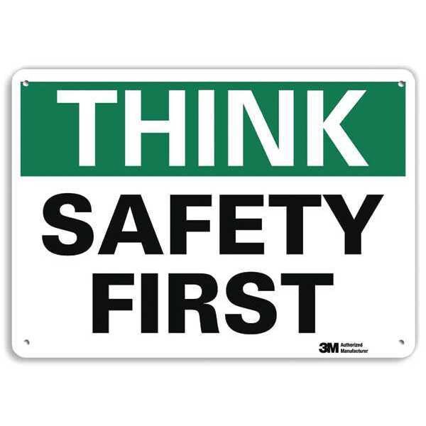 Lyle Safety Sign, 10 in H, 14 in W, Plastic, English, U7-1330-NP_14X10 - U7-1330-NP_14X10