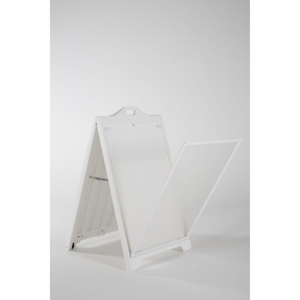 M&T Displays 24W x 36H SignPro Sidewalk Sign with Lens Protective Cover, White - UPSP110024X2000