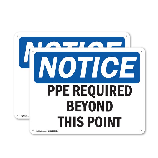 Signmission 10 in Height, 14 in Width, Plastic, Rectangle - OS-2PACK-NS-P-1014-L-17762