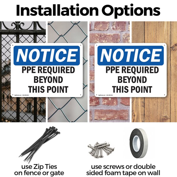 Signmission 10 in Height, 14 in Width, Plastic, Rectangle - OS-2PACK-NS-P-1014-L-17762