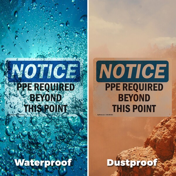Signmission 10 in Height, 14 in Width, Plastic, Rectangle - OS-2PACK-NS-P-1014-L-17762