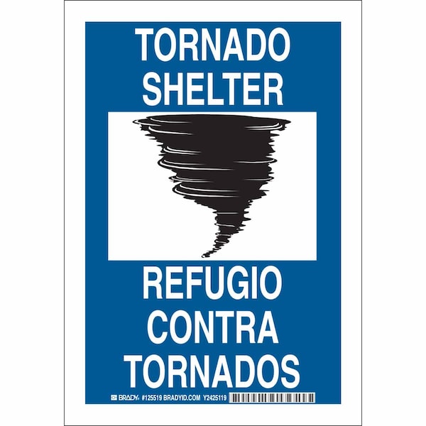 Brady Tornado Shelter/Refugio Contra Tornados, 14 in x 10 in, Rectangle, Polyester, 125522 - 125522