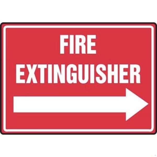 Accuform SAFETY SIGN FIRE EXTINGUISHER RIGHT MFXG462VS - MFXG462VS