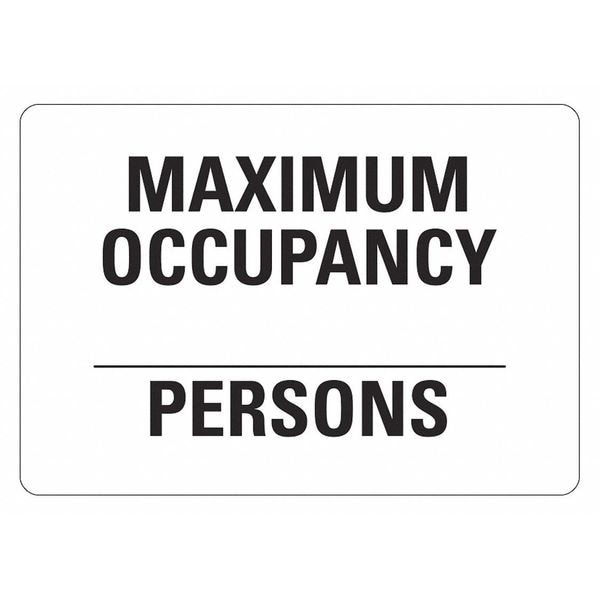 Lyle MAXIMUM OCCUPANCY PERSONS, 14 in W x 10 in H, Horizontal Rectangle, Aluminum, LCU1-0152-NA_14x10 - LCU1-0152-NA_14X10