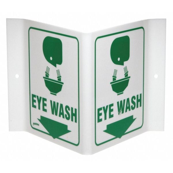 Brady Eye Wash, 6 in x 9 in, Rectangle, Acrylic, V1EW03A - V1EW03A