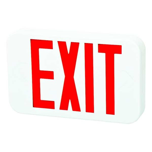 Fulham Exit Sign, White, 1 or 2 Face(s), LED, Wall/Ceiling Mount, Nickel Cadmium - FHEX20WREM