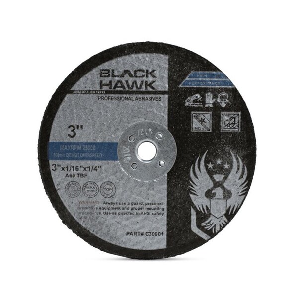 A-Prime 3in x 1/16in x 1/4 T1 A36-R-B Cut-Off Wheel, 50PK - 11091
