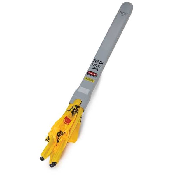 Rubbermaid Commercial pop-up safety cone, 20 in H, 21 in W, FG9S0000YEL - FG9S0000YEL