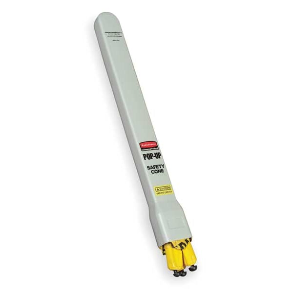 Rubbermaid Commercial pop-up safety cone, 20 in H, 21 in W, FG9S0000YEL - FG9S0000YEL