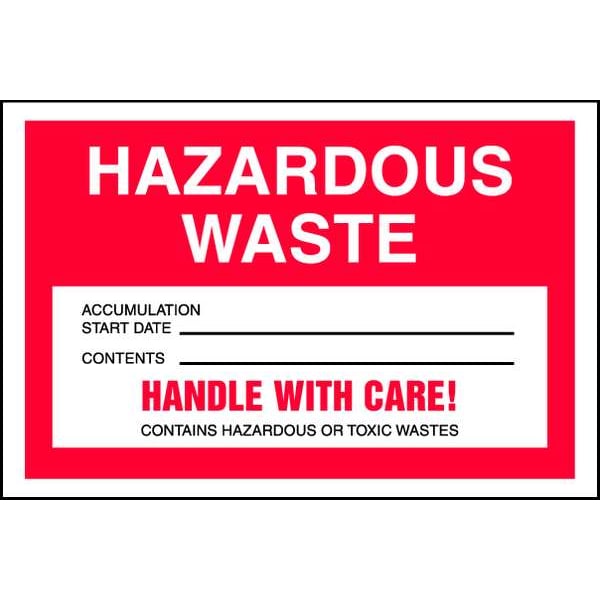 Accuform DOT Handling Label, 4" H, 6" W, MHZW15PSP - MHZW15PSP