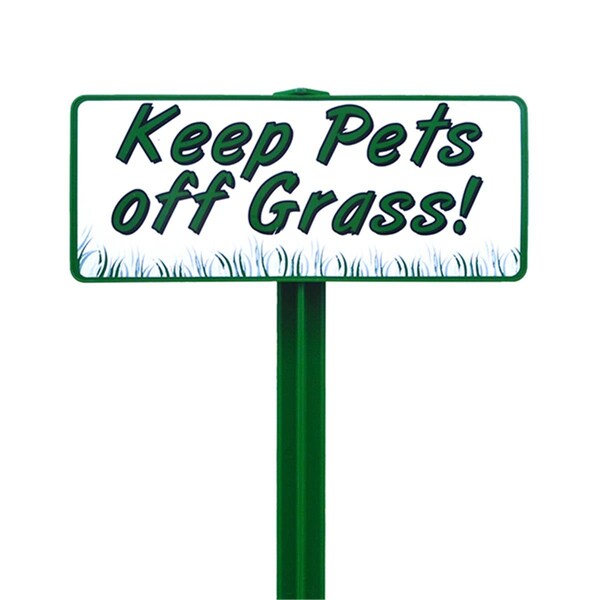 Evermark Keep Pets Off Grass Sign with Forest Green Stake Kit - EV122588