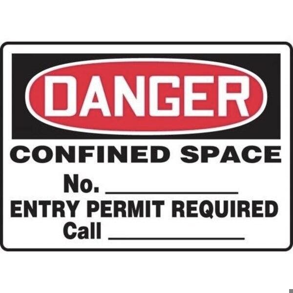 Accuform OSHA DANGER SAFETY SIGN CONFINED MCSP118VS - MCSP118VS