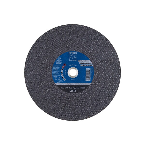 Pferd 12 in Dia, 1/8 in Thick, 20 mm Arbor Hole Size, 24 Grit, Performance Line SG-ELASTIC Series - 64010