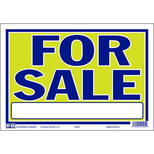 Hy-Ko 9X13 Neon For Sale Sign 9" x 13", 10PK - A22405