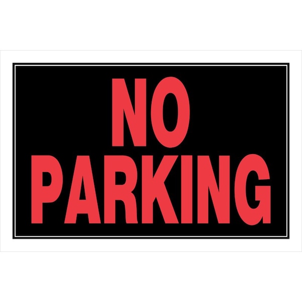 Hillman Sign, 12 in W, 8 in H, English, Plastic, Black - 839902