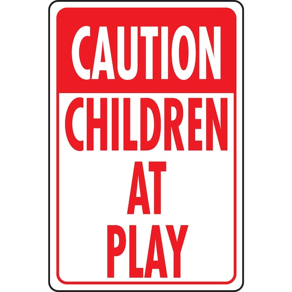 Hy-Ko Caution Children At Play Sign 12" x 18" - A11042