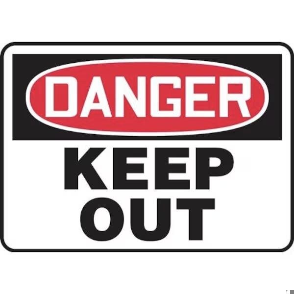 Accuform OSHA DANGER SAFETY SIGN KEEP GATES MADM162VS - MADM162VS