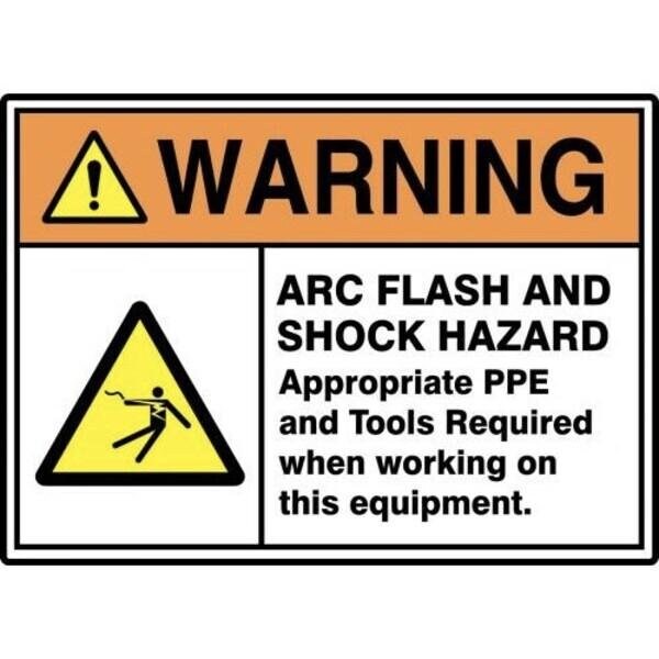 Accuform ANSI ISO WARNING SAFETY SIGN ARC MELC369VS - MELC369VS