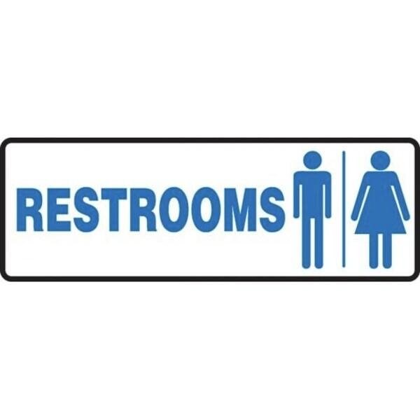 Accuform Safety Sign RESTROOMS MEN AND MRST530VP - MRST530VP