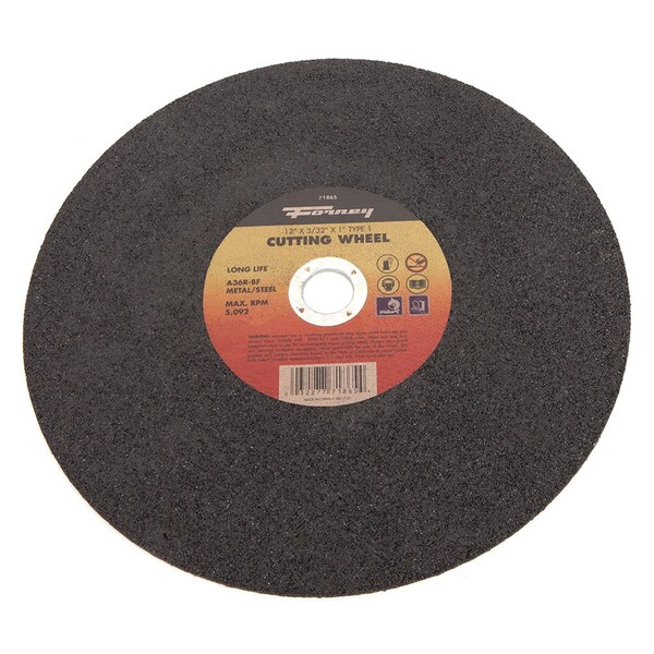 Forney Cutting Wheel, Metal, Type 1, 12 in x 3/32 in x 1 in - 71865
