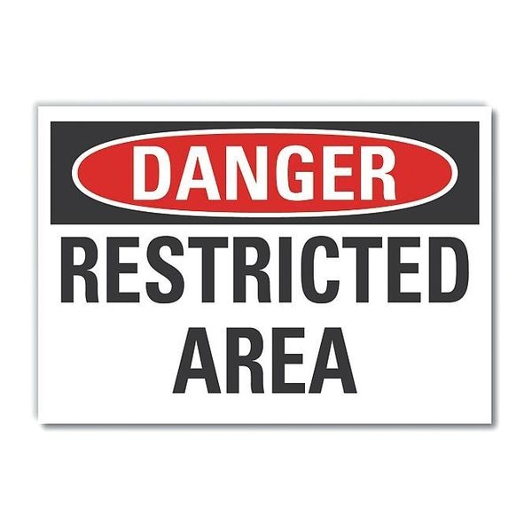 Lyle Decal Danger Restricted Area, 5"x3-1/2" - LCU4-0378-ND_5X3.5