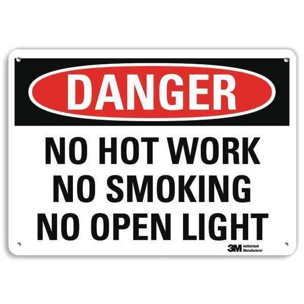 Lyle Danger No Smoking Sign, 10" H, 14 in W, Vertical Rectangle, English, U3-1821-RA_14X10 - U3-1821-RA_14X10