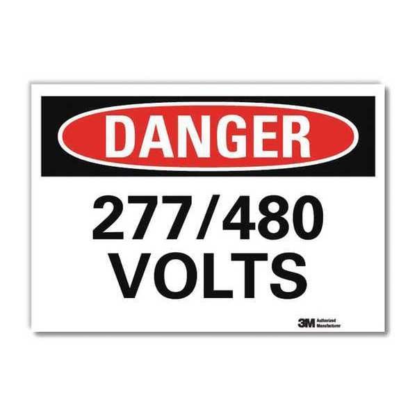 Lyle Danger Sign, Self-Adhesv Mount, 7inWx5inH, U3-1075-RD_7X5 - U3-1075-RD_7X5