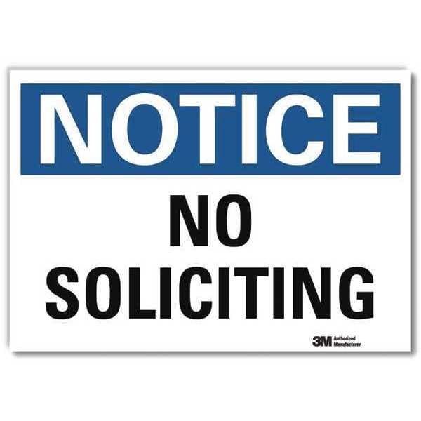 Lyle Notice Sign, 5 in H, 7 in W, Reflective Sheeting, Horizontal Rectangle, English, U5-1413-RD_7X5 - U5-1413-RD_7X5