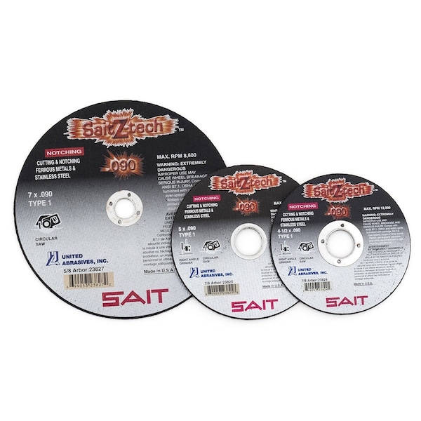 United Abrasives/Sait Cutting WheelT15x090x78 ZTechPK25 - 23825