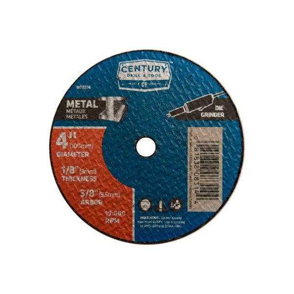 Century Drill & Tool Century Drill 0 Cutting Wheel 4" x 3/8" Aluminum Oxide - 8314