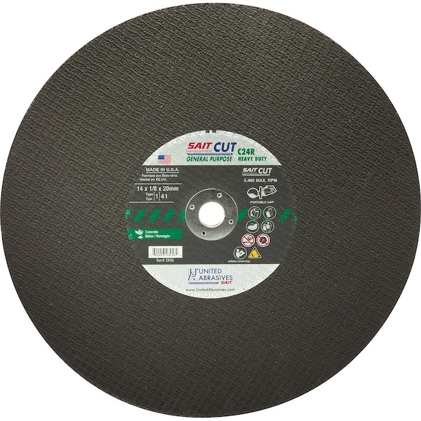 United Abrasives/Sait Gas Saw BladeT116x18x1C24RPK10 - 23461