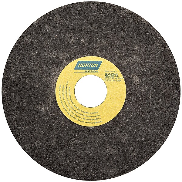 Norton Abrasives Cut-Off Wheel, Type 1, 7 in Dia, 0.0625 in Thick, 1 1/4 in Arbor Hole Size, Aluminum Oxide, 60 Grit - 66252922683