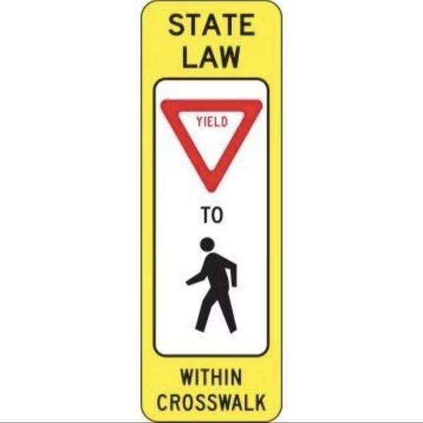Accuform PEDESTRIAN CROSSING SIGN WITHOUT FRR436DP - FRR436DP