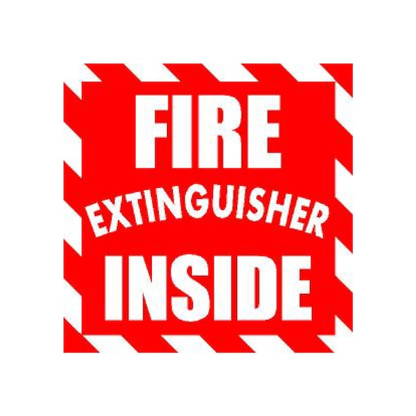 Sign Solutions Usa Fire Extinguisher Inside 04"X04" High Intensity Prismatic Reflective (HIP) 080 - DCS08HWT0404CUS00062