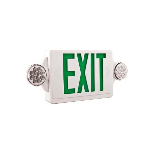 Acuity Brands Lighting Lithonia Lithonia Quantum Premium Quick Mount LED Lamp Heads Green Exit / Unit Combo - LHQM LED G M6