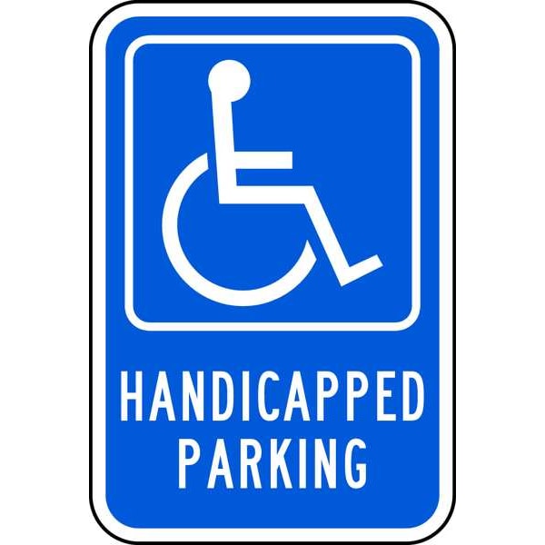 Lyle Handicapped Parking Sign, 18" x 12, HC-016-12HA - HC-016-12HA