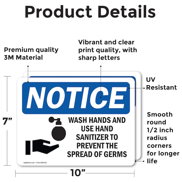 Signmission Safety Culture Sign, 10 in Width, Vinyl Decal, Rectangle - OS-2PACK-NS-D-710-L-18939