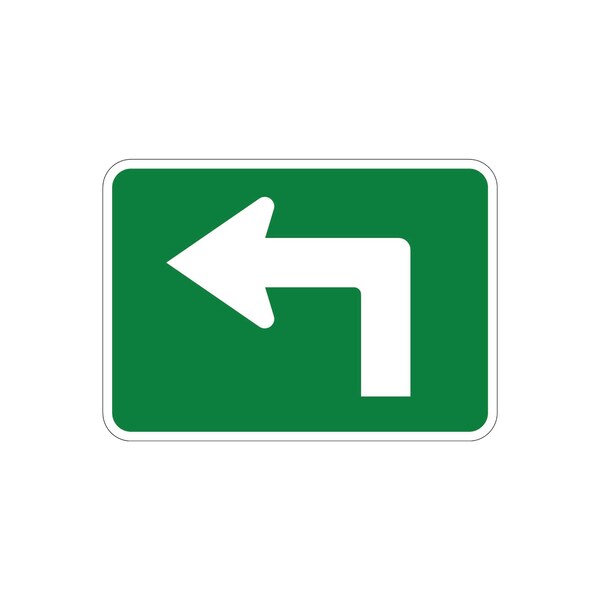 Sign Solutions Usa 9 in Height, 12 in Width, Aluminum, Horizontal Rectangle - DUS08DWT1209M5-1LGW