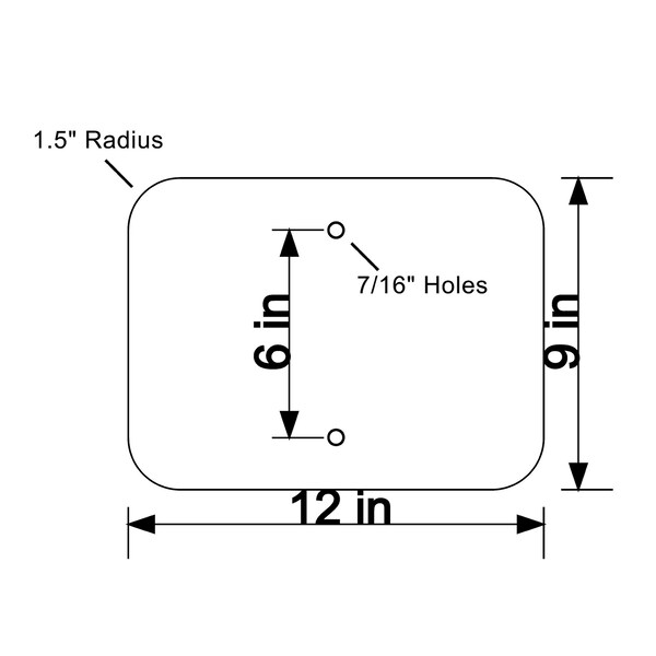 Sign Solutions Usa 9 in Height, 12 in Width, Aluminum, Horizontal Rectangle - DUS08DWT1209M5-1LGW