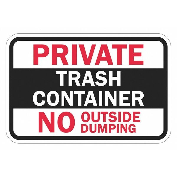 Lyle Facility Sign, 12 in H, 18 in W, Aluminum, Horizontal Rectangle, English, T1-1750-EG_18x12 - T1-1750-EG_18X12