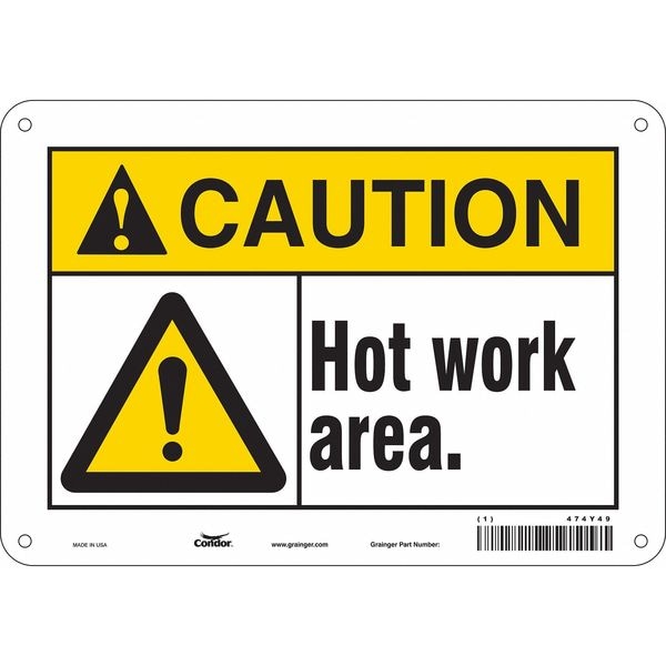 Condor Danger Sign, 10" W x 7" H, 0.032" Thick, 474Y49 - 474Y49