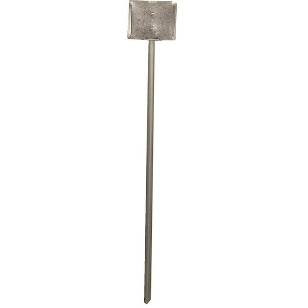 Col-Met COLLIER METAL SPECIALTIES Galvanized Steel Sign Holder, 5"W x 4"H x 30"L - 5430