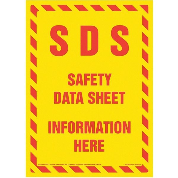 Jj Keller SDS Information Here-Chemical, 7" x 10" - 8001270