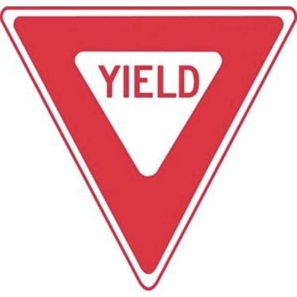 Accuform TRAFFIC Safety Sign YIELD 18 in x 18 in - MVHR479VS